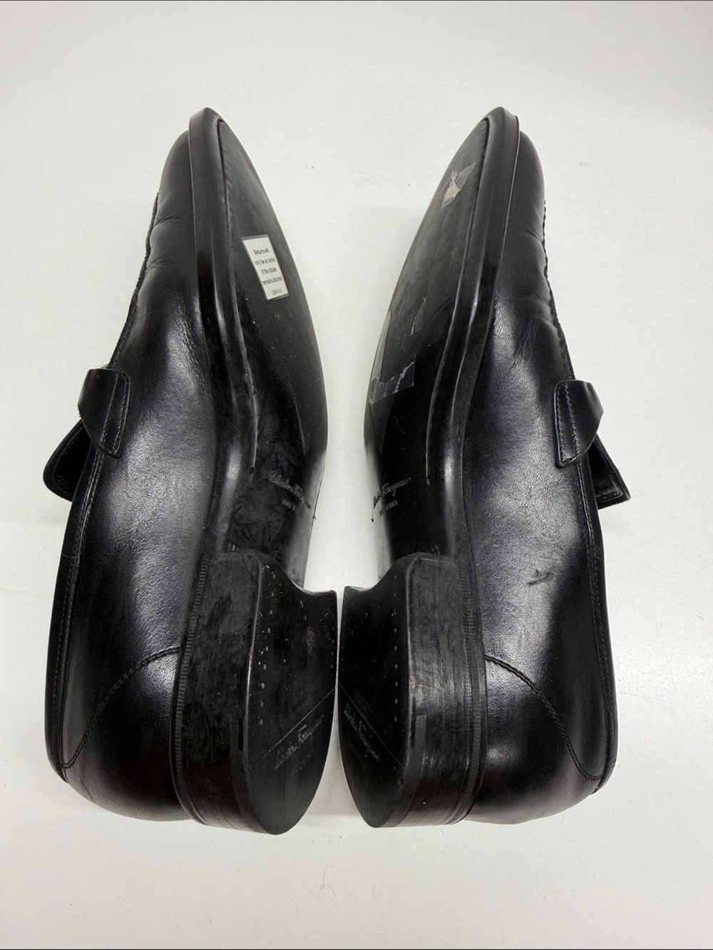 Salvatore Ferragamo Loafers Leather Horse Bit Loafer Shoes Black Mens Size 8 B - Picture 5 of 9